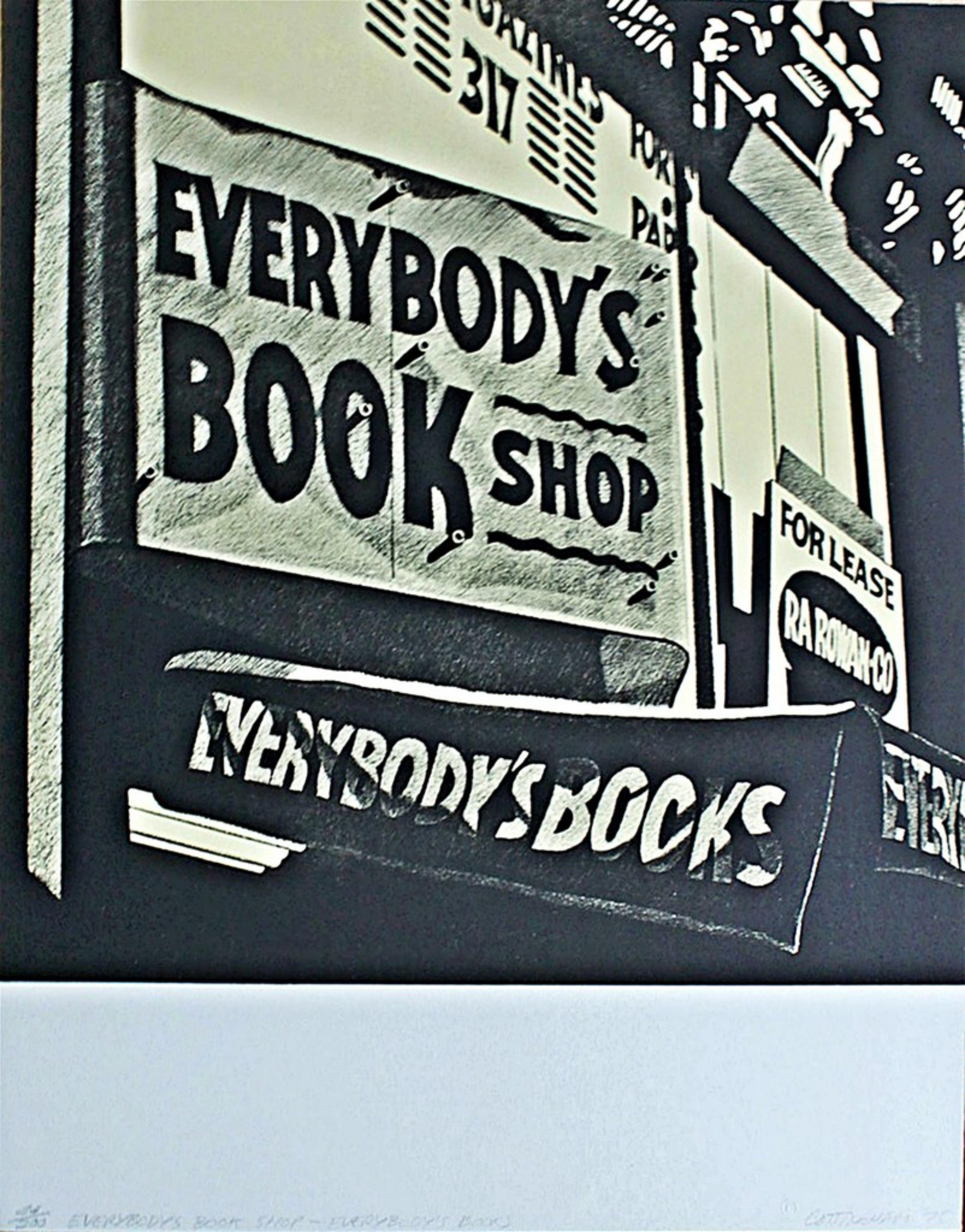 Robert Cottingham Abstract Print - Everybody's Bookshop, Everybody's Books