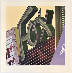 Robert Cottingham Screenprint, Photorealistic, 2009, Fox, American Signs
