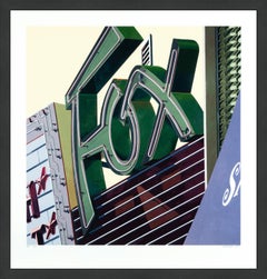 Fox, sérigraphie signée à la main, style photoréaliste, édition limitée à 100 exemplaires, 2009, encadrée