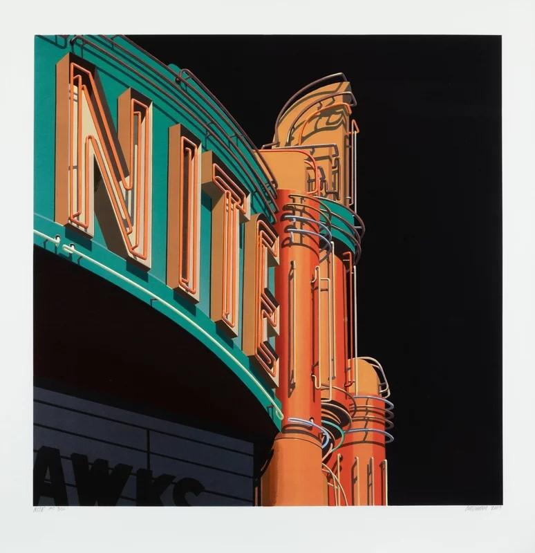 Nite, 2009 from American Signs - Print by Robert Cottingham
