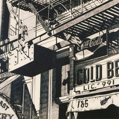 Robert Cottingham - Kaltes Bier, ikonische fotorealistische Lithografie, signiert/gerahmt