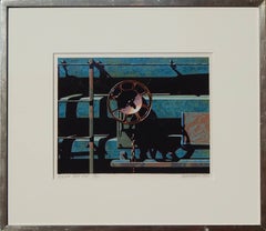 Robert Cottingham Color Woodblock, 1992, Rolling Stock #27
