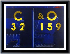 Robert Cottingham Large Original Color Lithograph C&O Railroad Industrial Signed