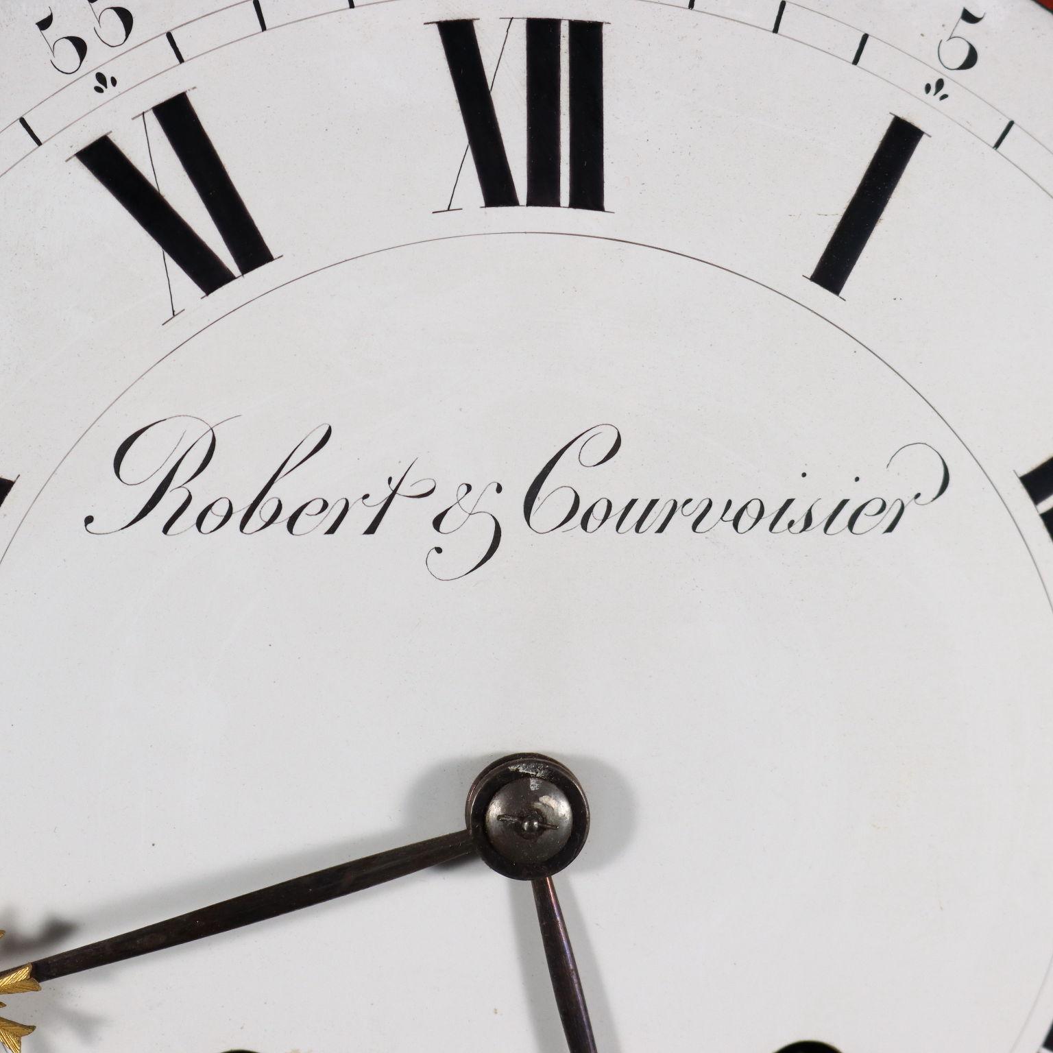 Other Robert & Courvoisier Clock Ebonized Wood Switzerland '700  