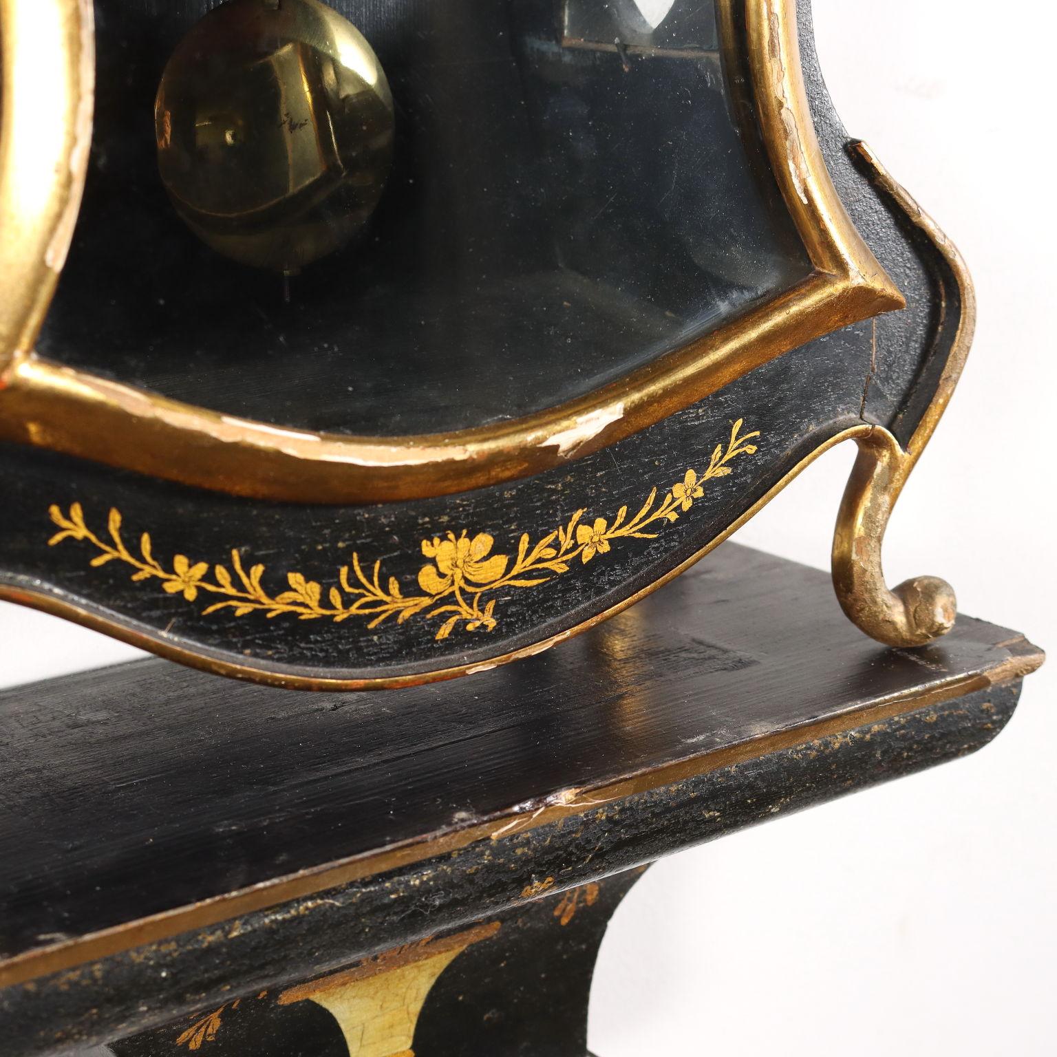 18th Century and Earlier Robert & Courvoisier Clock Ebonized Wood Switzerland '700  