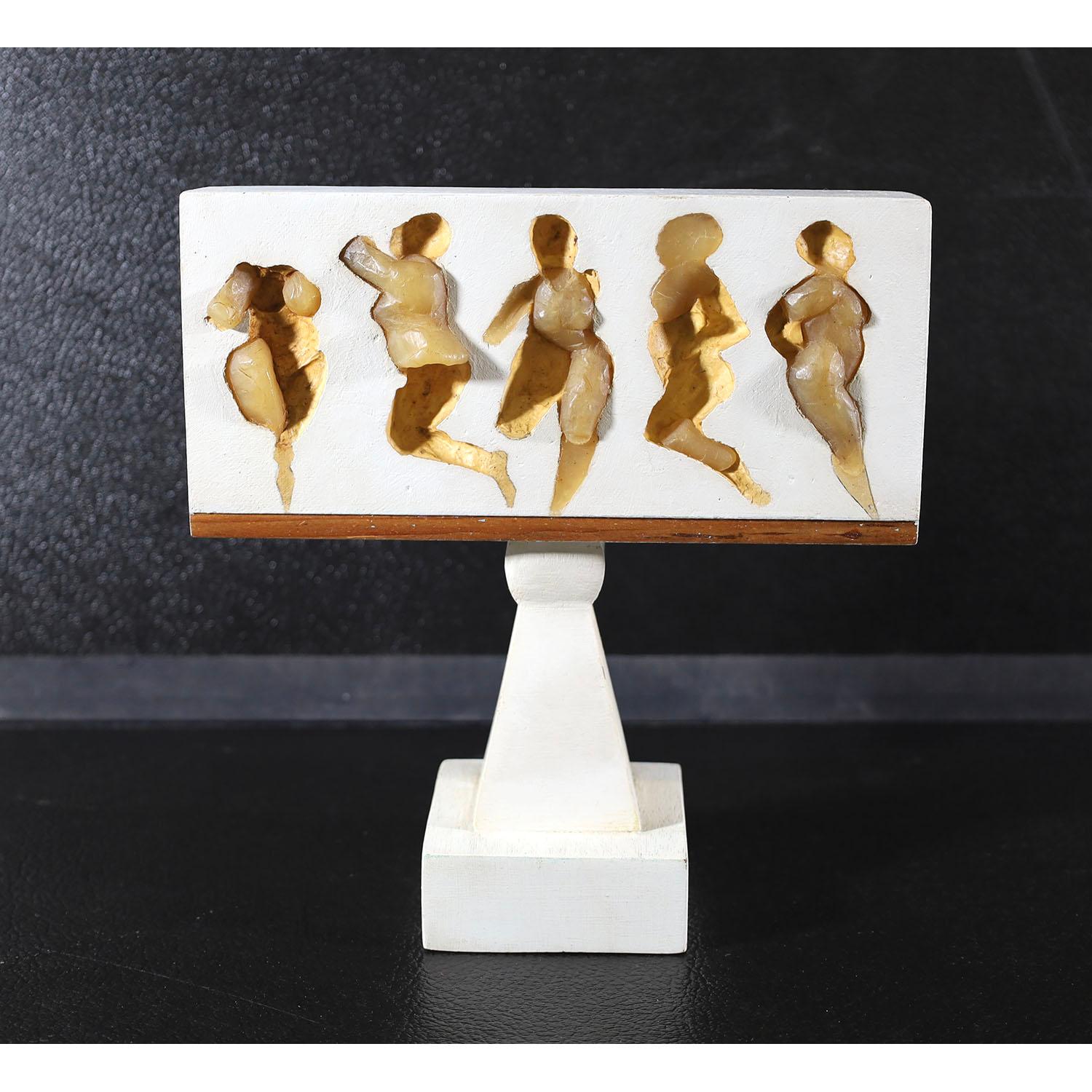 Abstract figurative sculpture with gallery label from Esther Robles Gallery - Sculpture by Robert Cremean