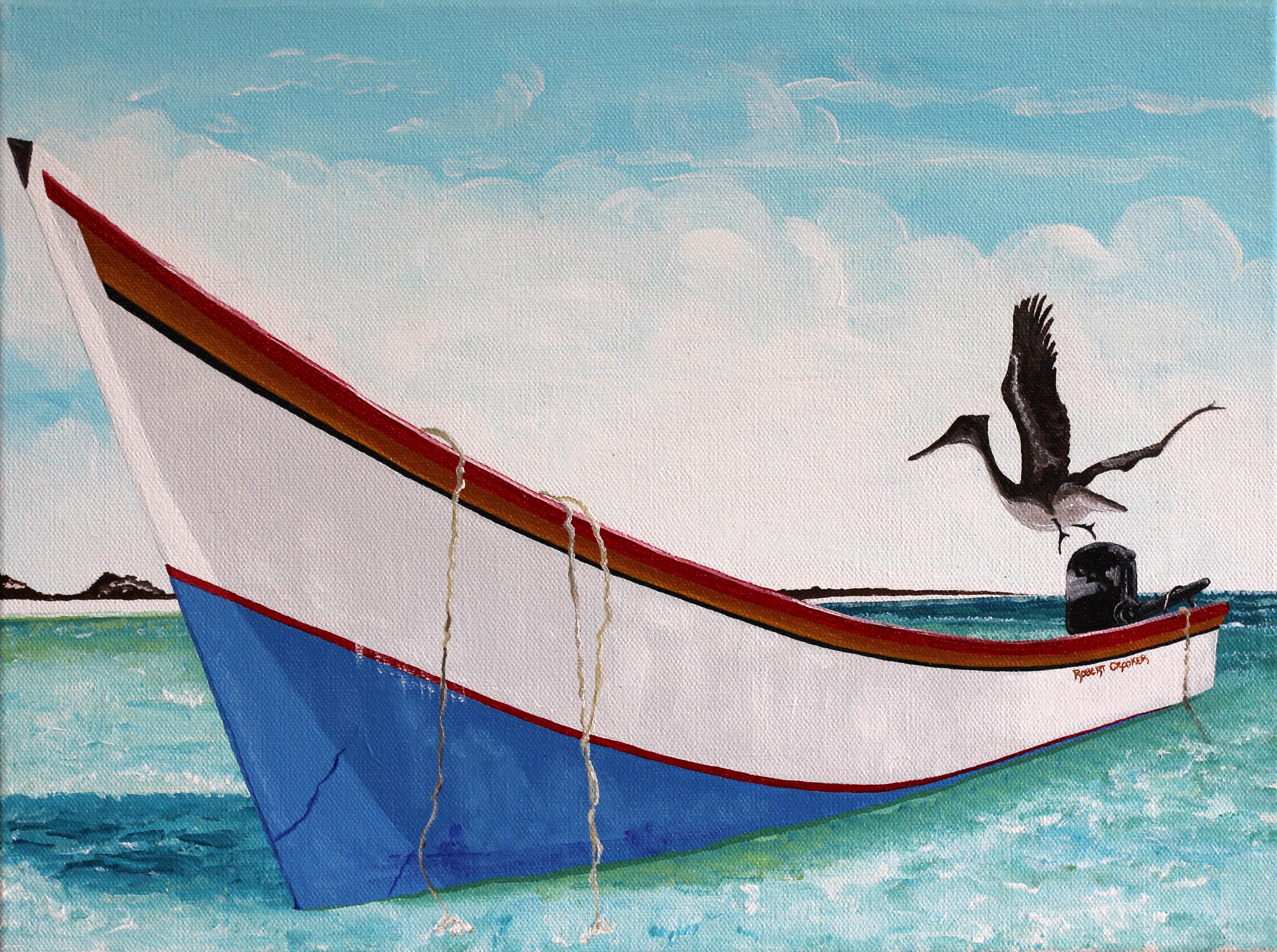 Ein Boot und ein Vogel
