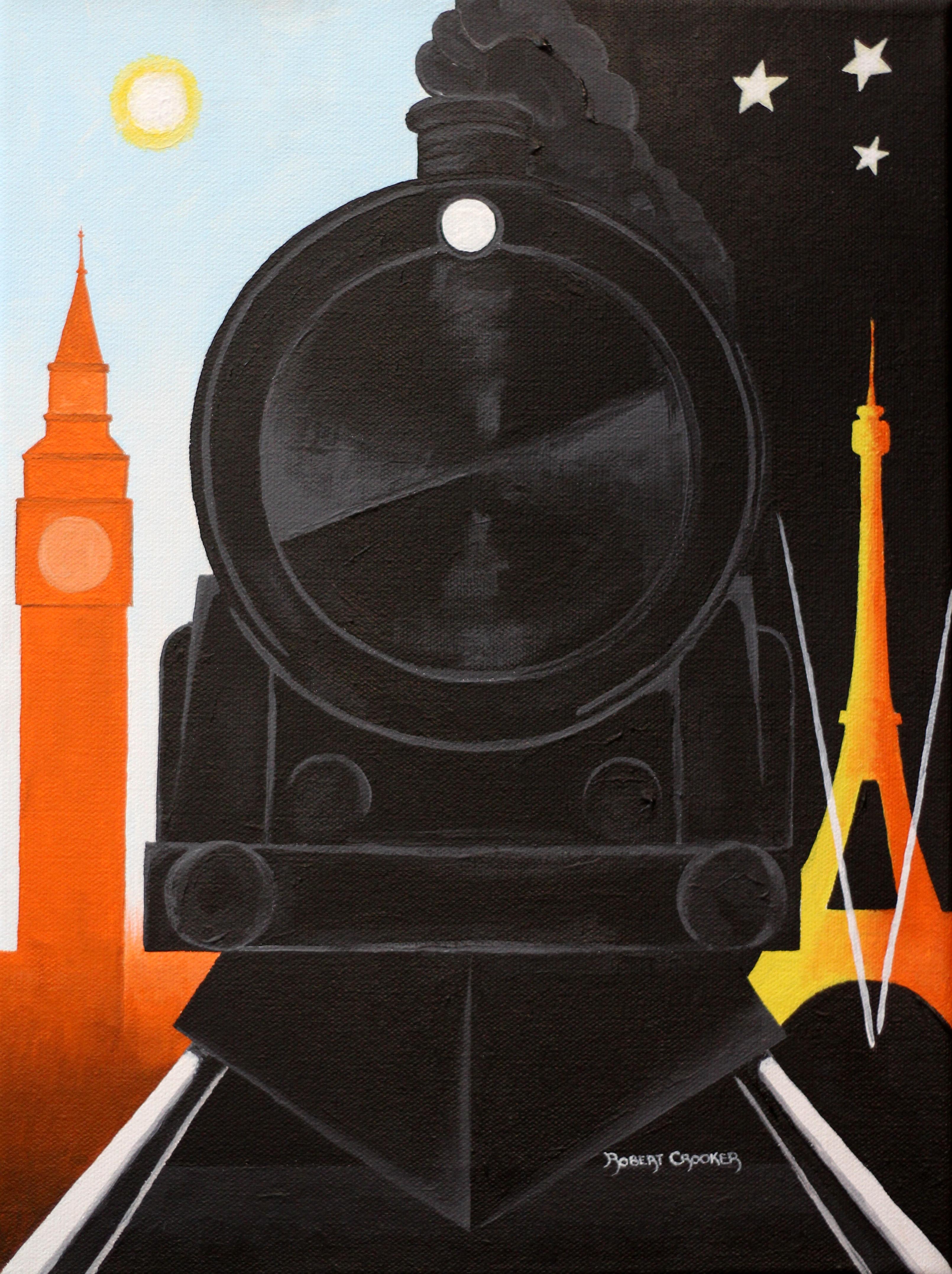 Abstract Painting Robert Crooker - Deko Train