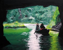 Into the Grotto, Original Landscape Painting, 2015