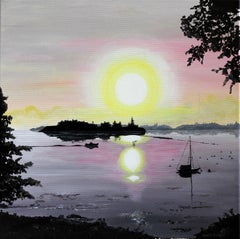 Muscongus Bay, Original Acrylic Painting, 2014