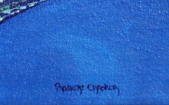 Paradise Bird, Original Floral Still Life Acrylic Painting on Canvas