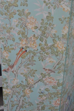 Robert Crowder Screen with Silver Leafing Details