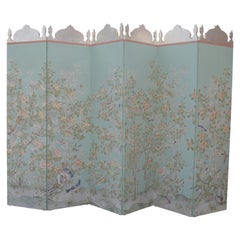 Robert Crowder Screen with Silver Leafing Details