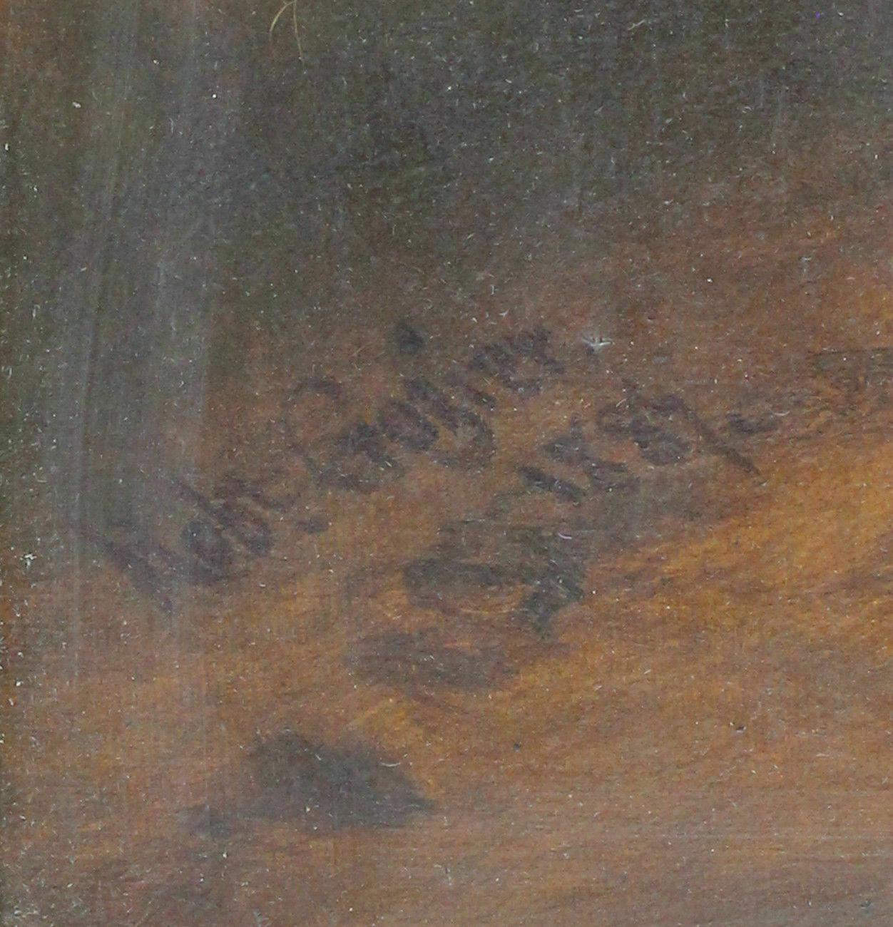 Robert Crozier Oil on Canvas Painting Blue Boy After Gainsborough at