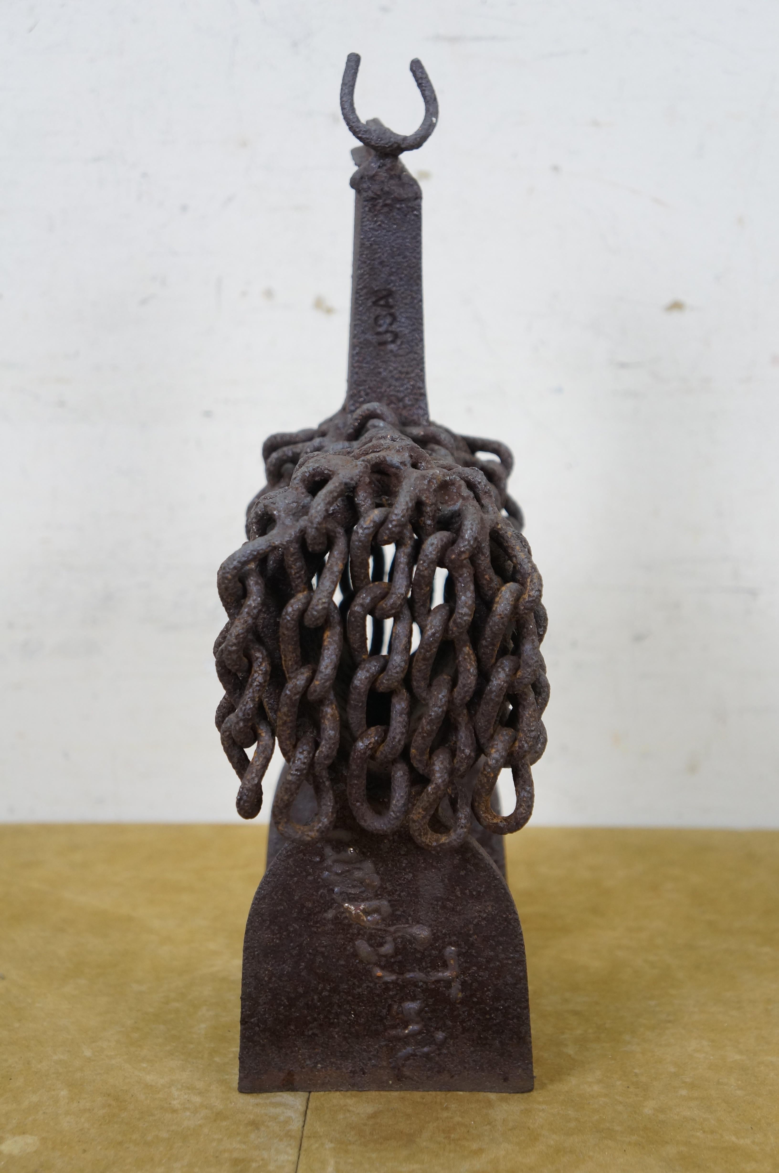 Robert Cumpston Industrial Iron Modern Art Llama Sculpture Statue 12