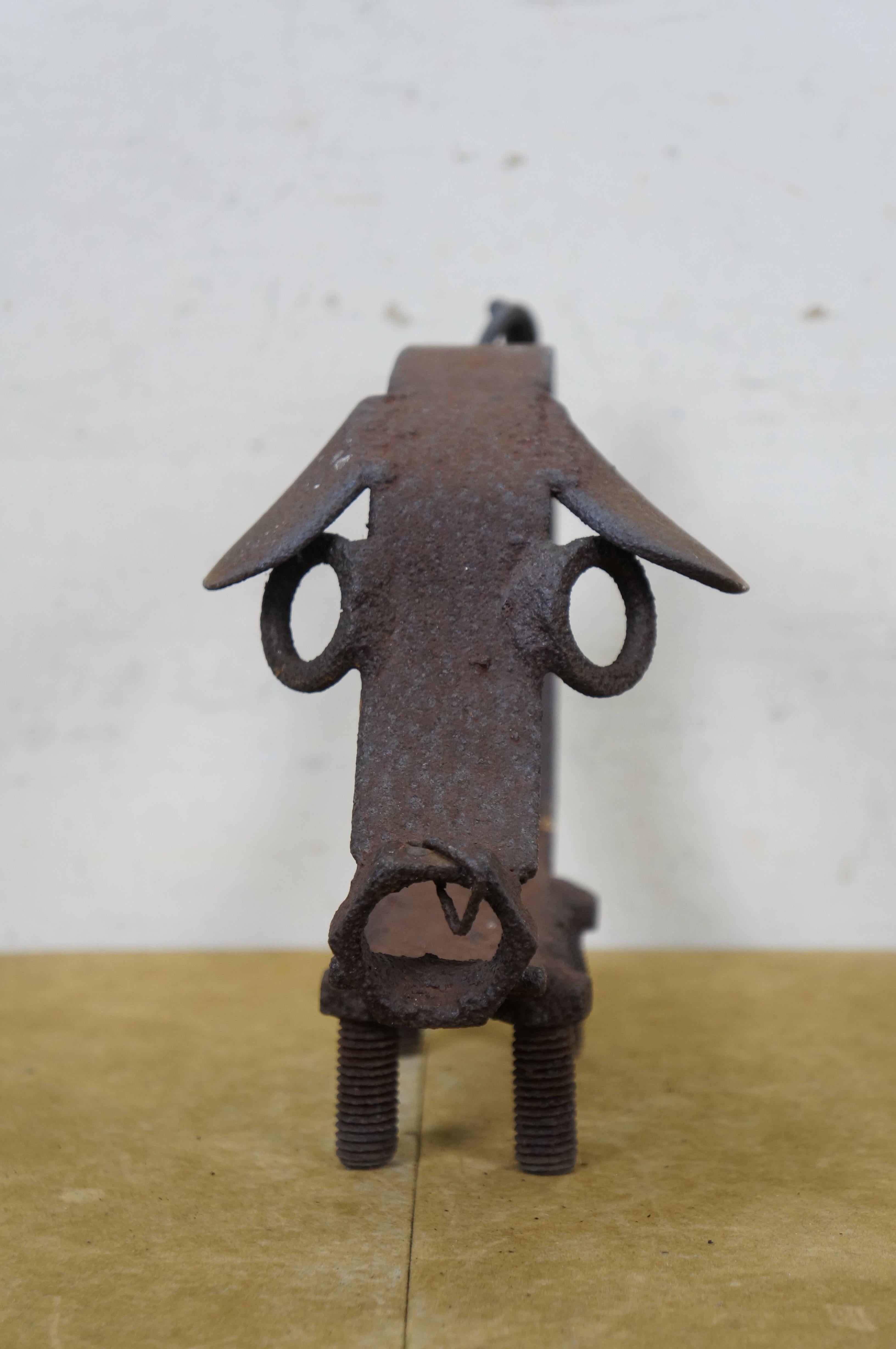 Robert Cumpston Industrial Iron Modern Art Pig Hog Sculpture Figurine Statue 12