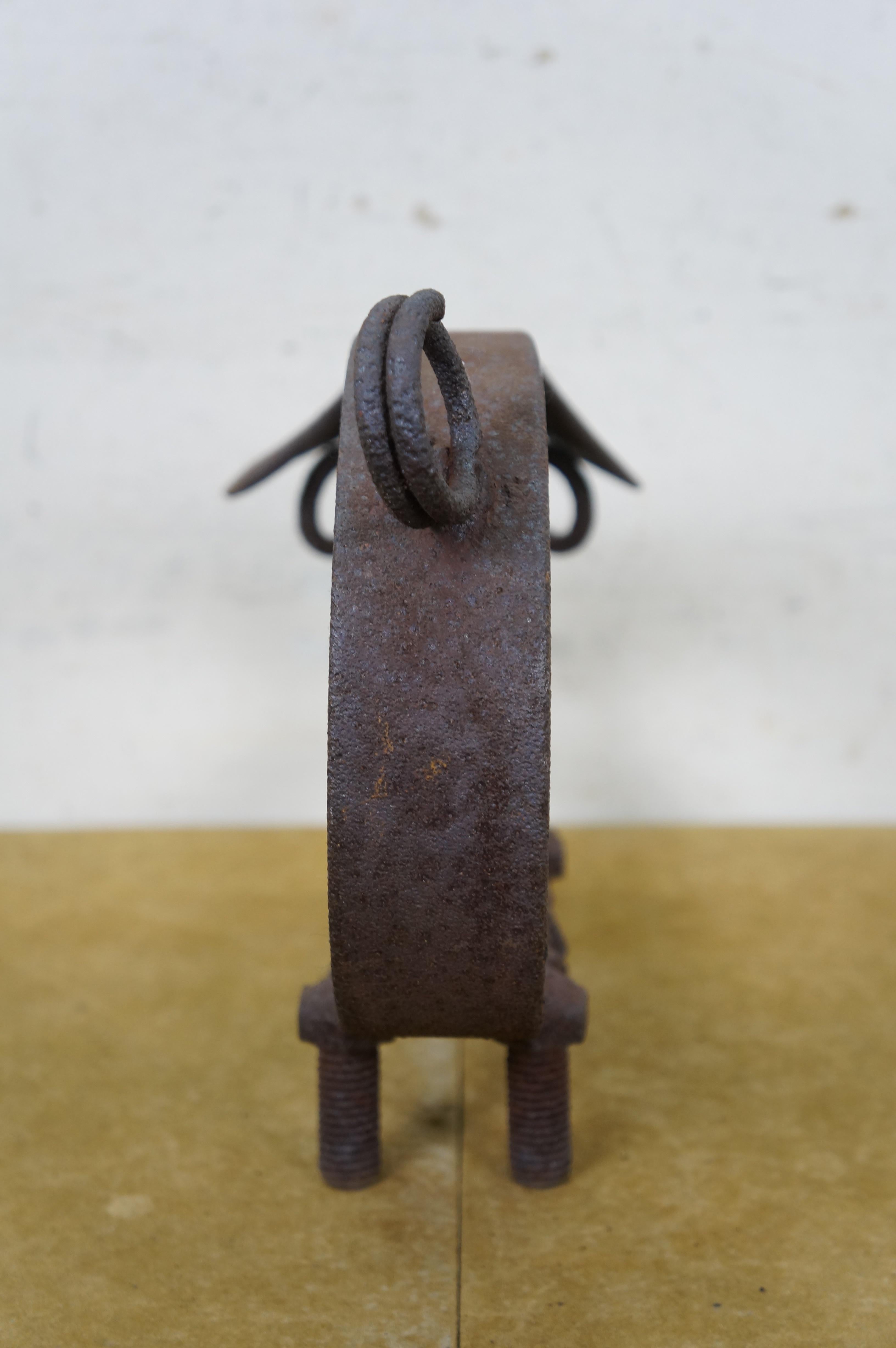 Ferro Robert Cumpston Industrial Iron Modern Art Pig Hog Sculpture Figurine Statue 12