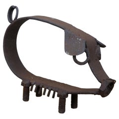 Robert Cumpston Industrial Iron Modern Art Pig Hog Sculpture Figurine Statue 12" Robert Cumpston Industrial Iron Modern Art Pig Hog Sculpture Figurine Statue 12"