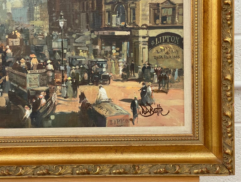 Oil Painting of High Holborn London in 1910 by Modern Impressionist Irish Artist For Sale 2