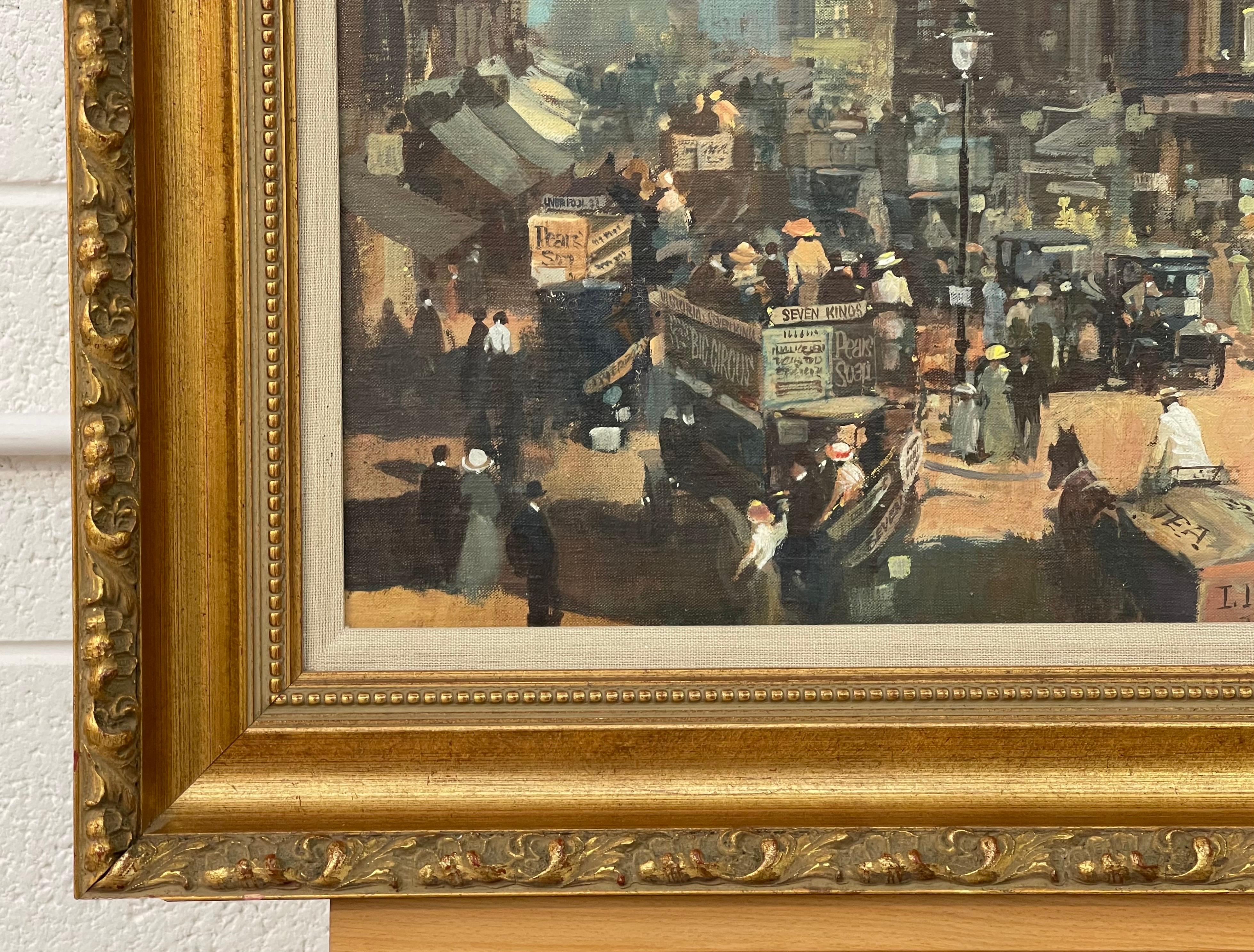 Peinture à l'huile de High Holborn London en 1910 par l'artiste irlandais impressionniste moderne en vente 1