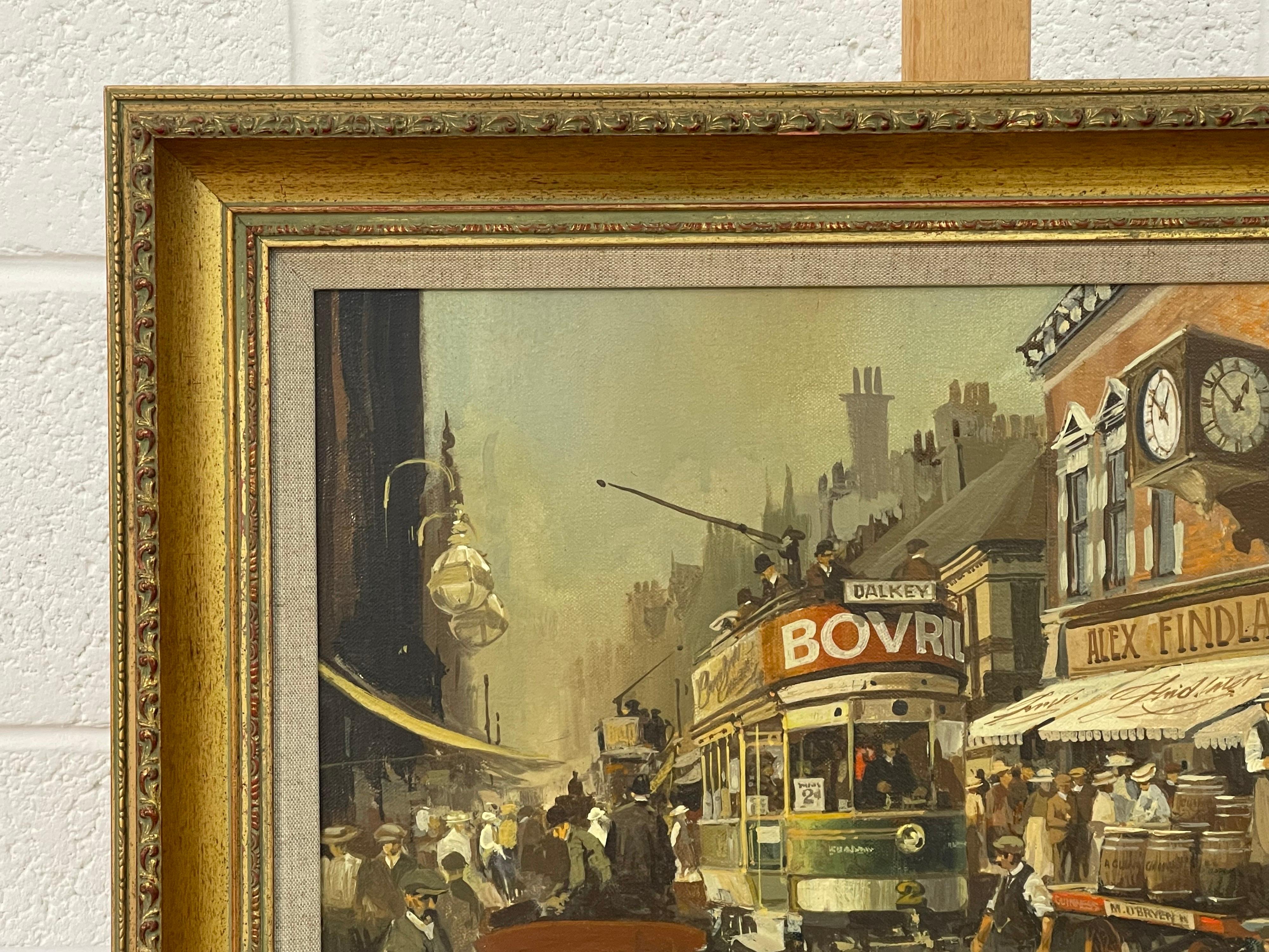 Peinture à l'huile de Kingstown Dublin en 1910 par l'artiste impressionniste irlandais moderne en vente 6
