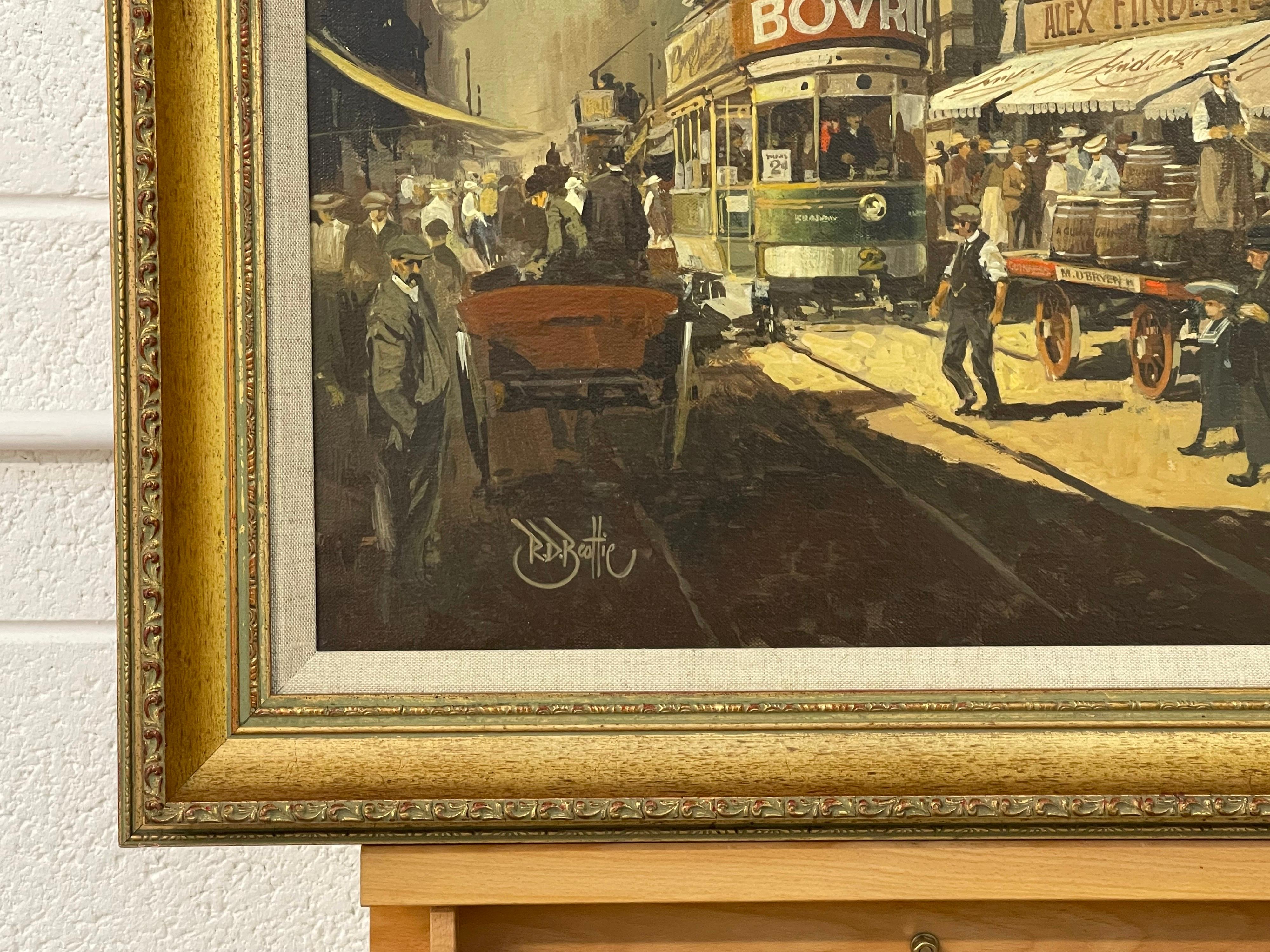 Peinture à l'huile de Kingstown Dublin en 1910 par l'artiste impressionniste irlandais moderne en vente 8