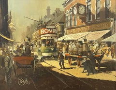 Oil Painting of Kingstown Dublin in 1910 by Modern Impressionist Irish Artist