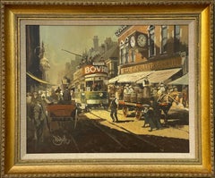Oil Painting of Kingstown Dublin in 1910 by Modern Impressionist Irish Artist