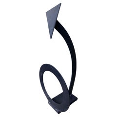 Robert D. Hansen Black Forged Metal Arrow Outdoor Sculpture Contemporary Modern
