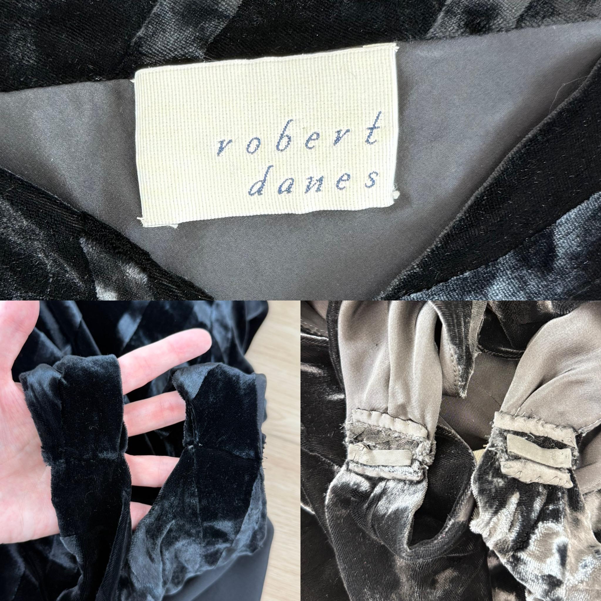 Robert Danes
Tiefschwarzer Samt
Gestreiftes Schrägband asymmetrischer Schnitt
Can vorwärts oder rückwärts getragen werden
Seitlicher Reißverschluss
Keine Größe oder comp Tag, siehe Messungen am Ende des Angebots
Hat viel Stretch
Die Gurte sind
