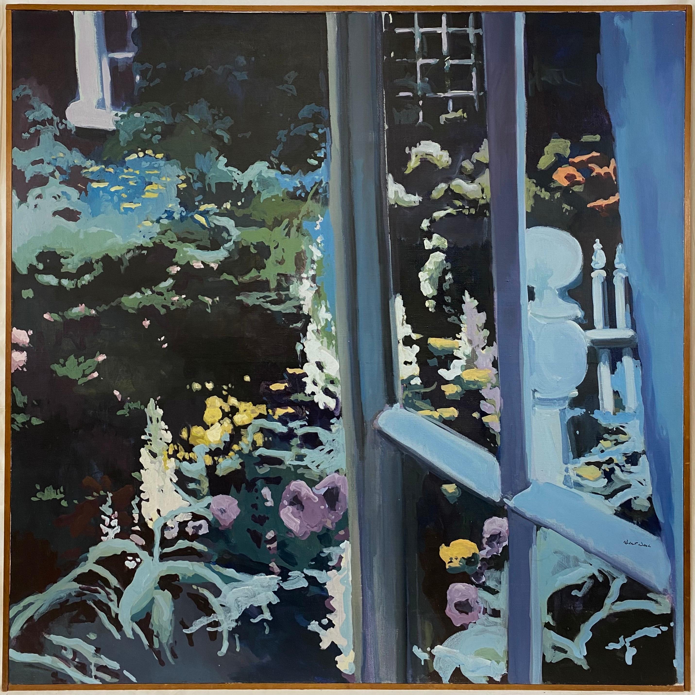 Robert Dash Figurative Painting – "Abend, 1971" Madoo Gardens Sagaponack Hamptons Modernist, signiert 
ausgestellt