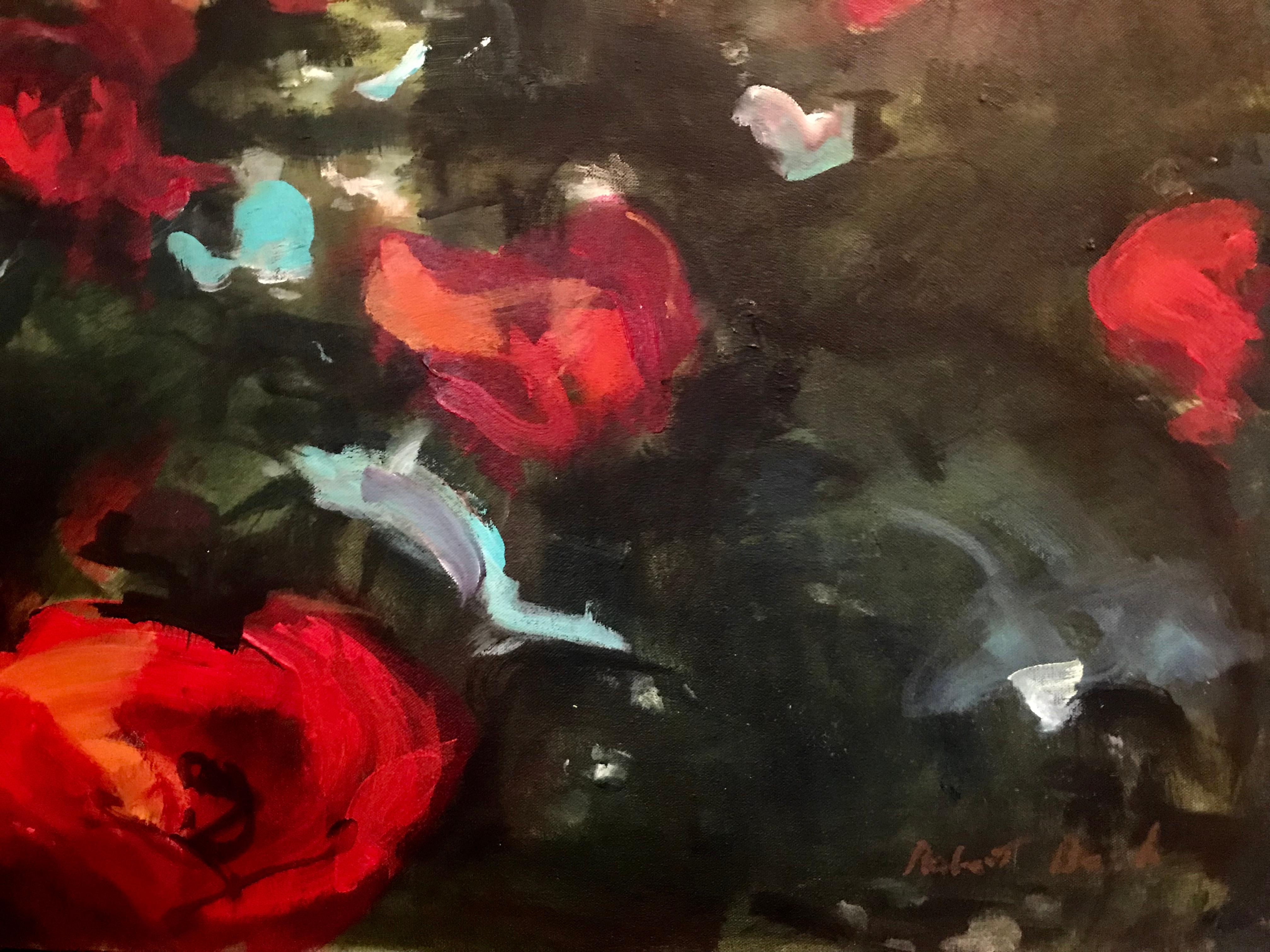 Aquarelle de Sagg, Sagaponack - Noir Landscape Painting par Robert Dash