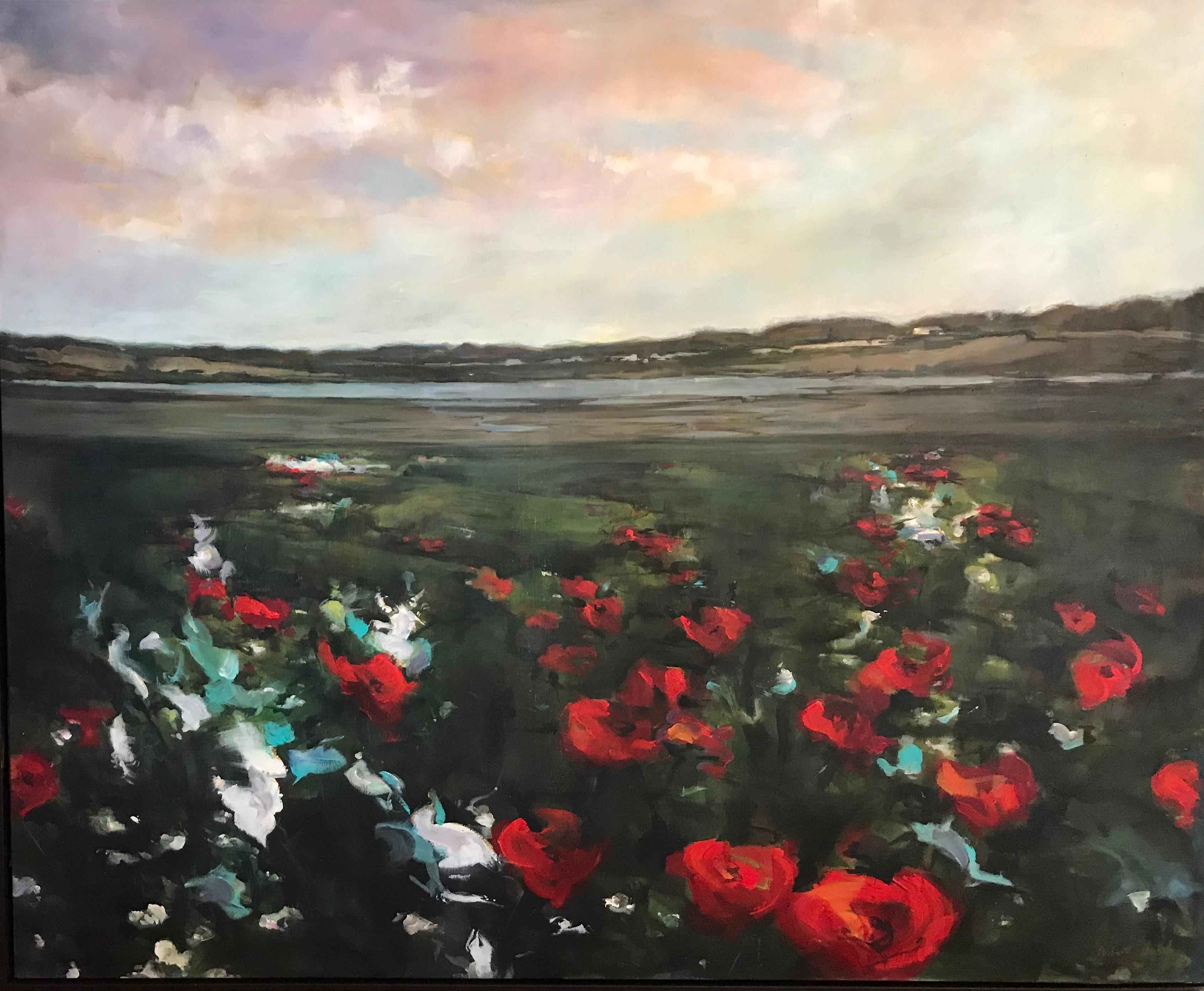 Robert Dash Landscape Painting - “Sagg Pond, Sagaponack”