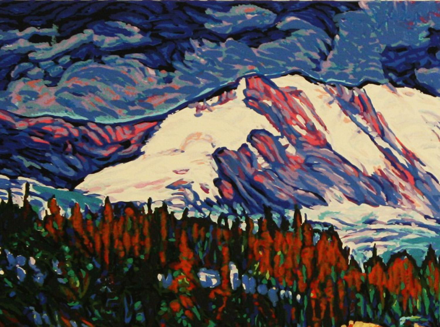 Chama Winter serigrafía de edición limitada tirada a mano de Robert Daughters en venta 1