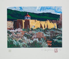 Suite of four Churches of New Mexico original serigraphs by Robert Daughters