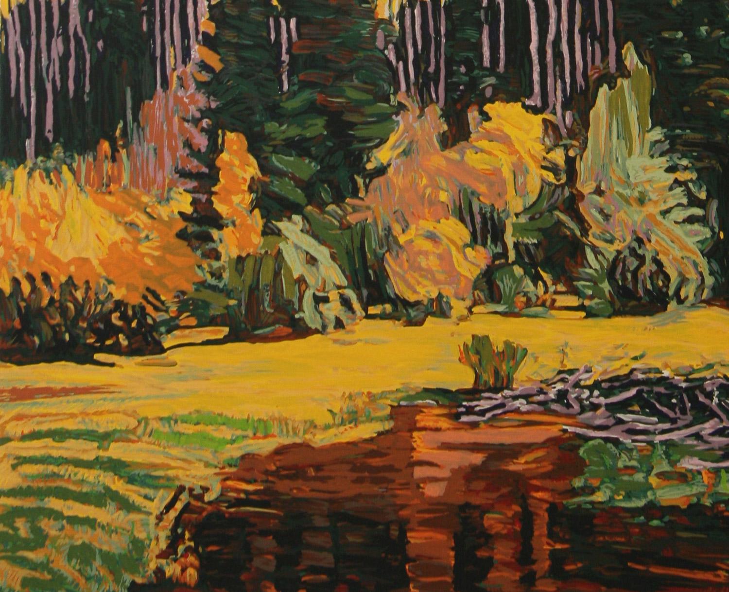 Fall Gold original limited edition serigraph by Robert Daughters For Sale 1
