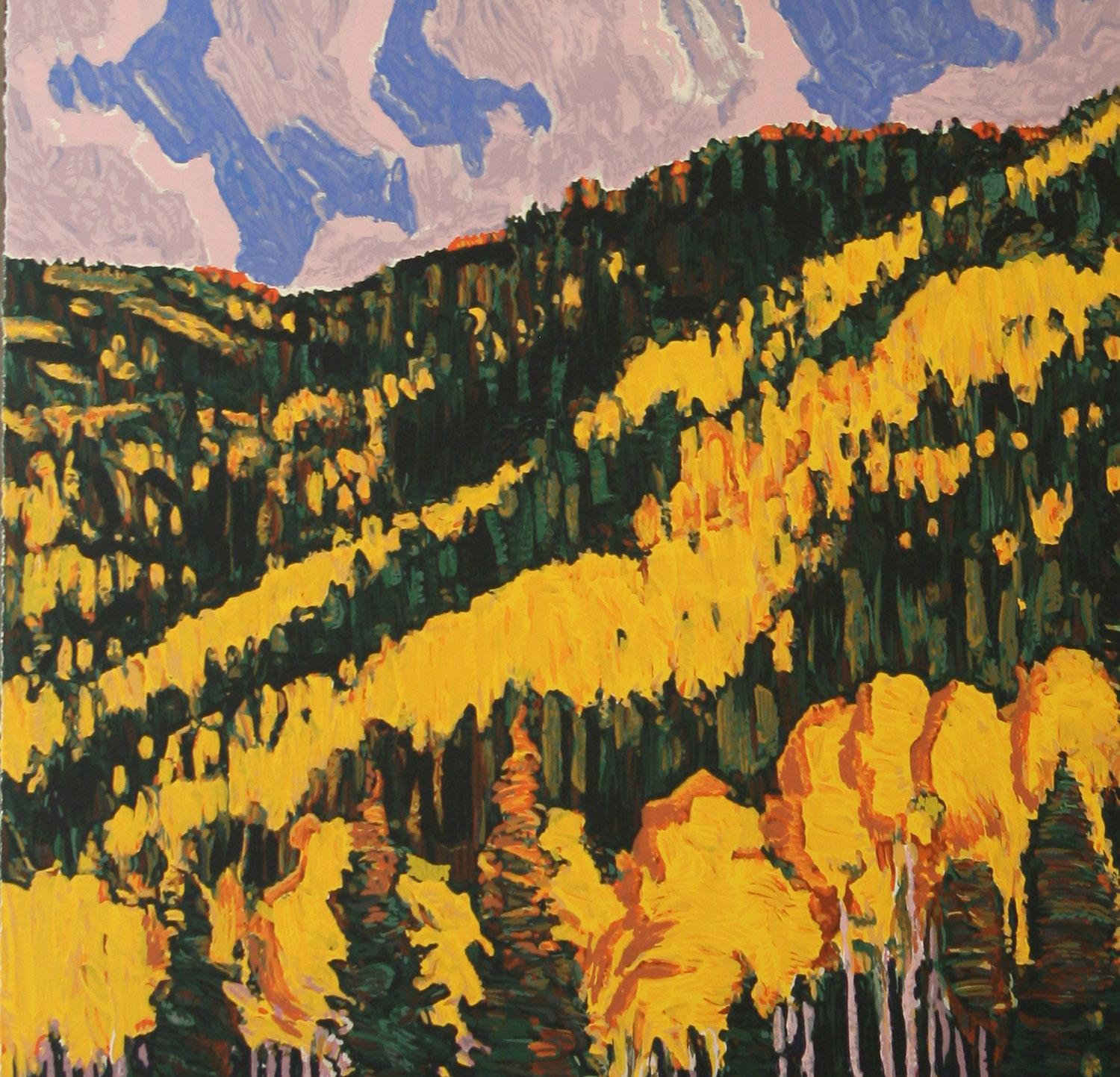 Fall Gold original limited edition serigraph by Robert Daughters For Sale 3