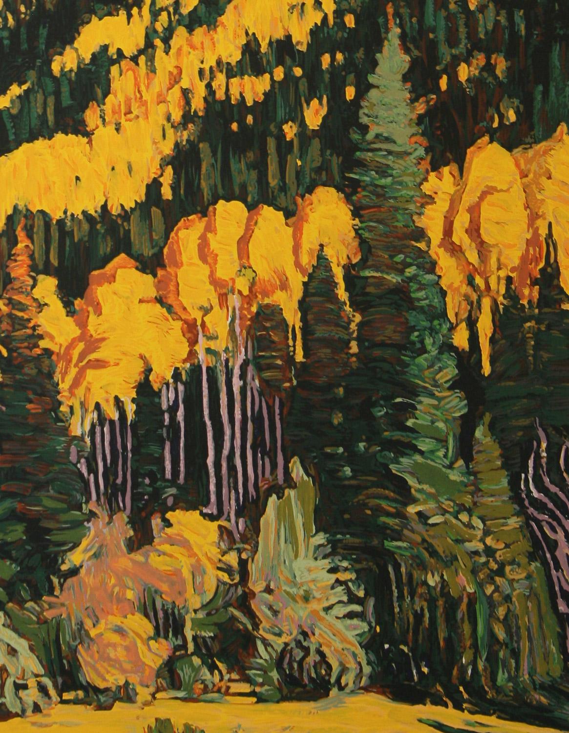 Fall Gold original limited edition serigraph by Robert Daughters For Sale 4