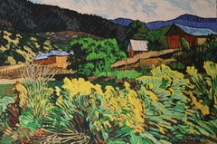 Mountain Pastoral original hand pulled limited ed. serigraph by Robert Daughters