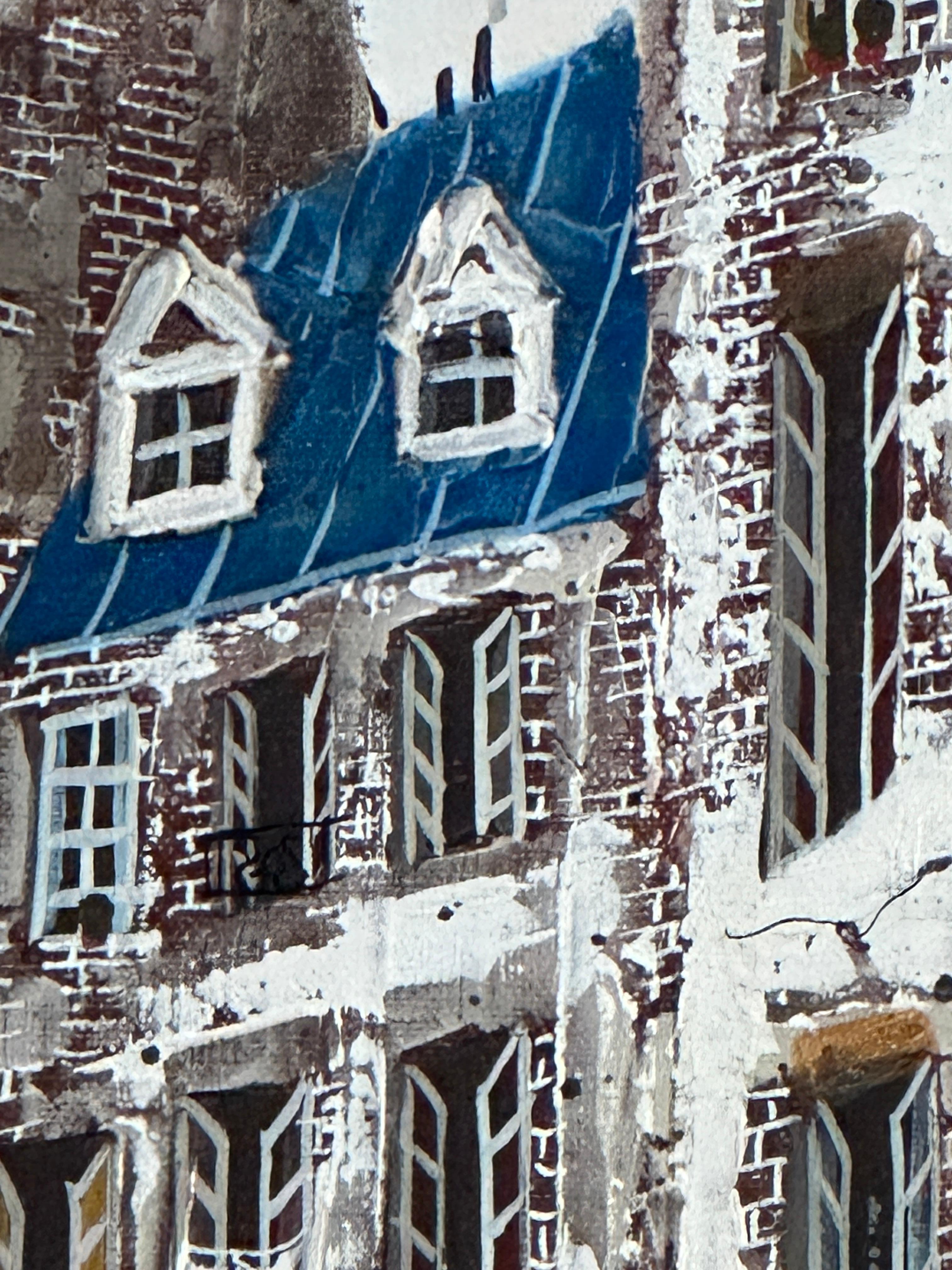 „Parisian Street“, Stadtlandschaft, Öl auf Leinwand von Robert Farrington im Angebot 5