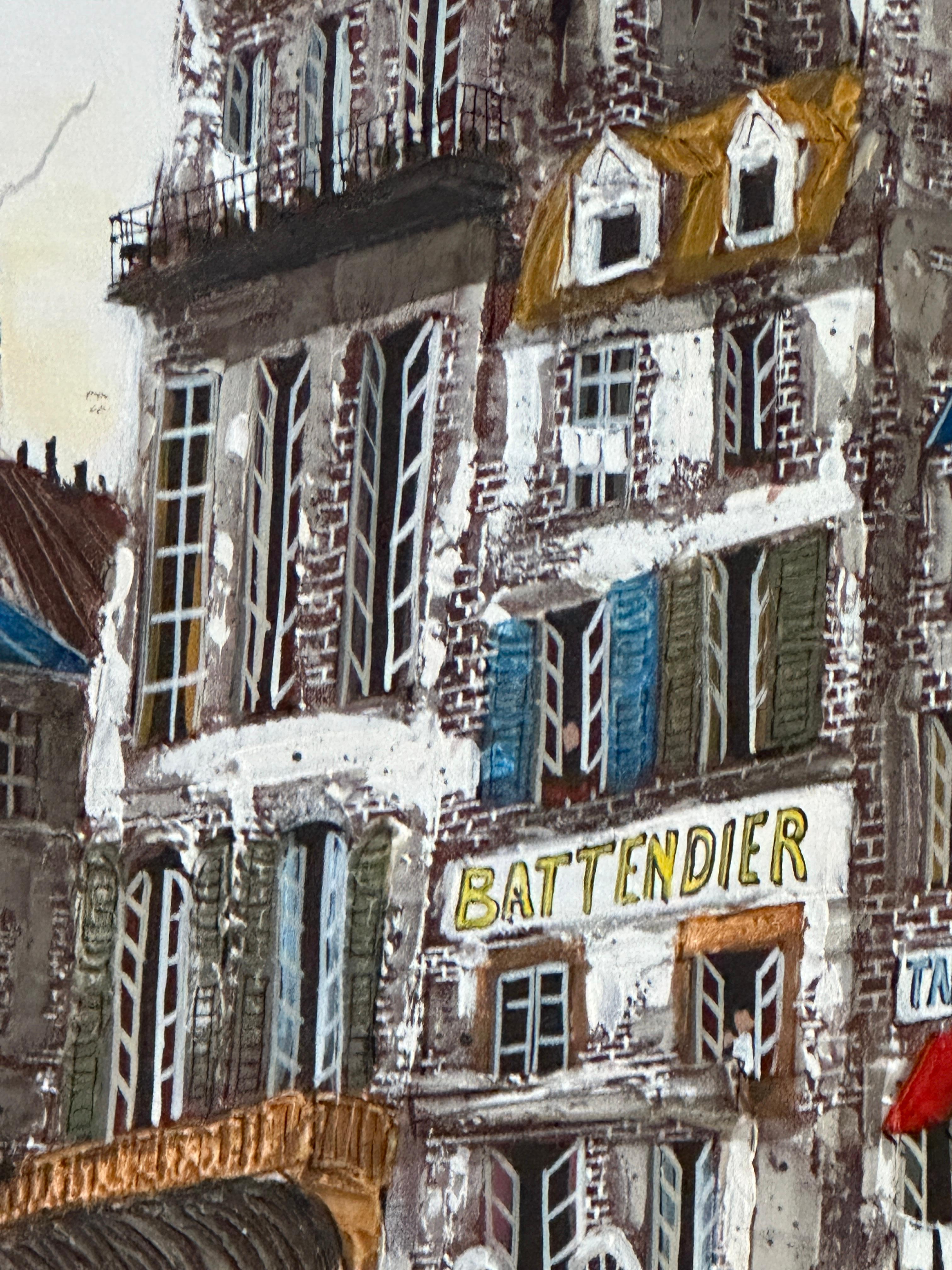 „Parisian Street“, Stadtlandschaft, Öl auf Leinwand von Robert Farrington im Angebot 10