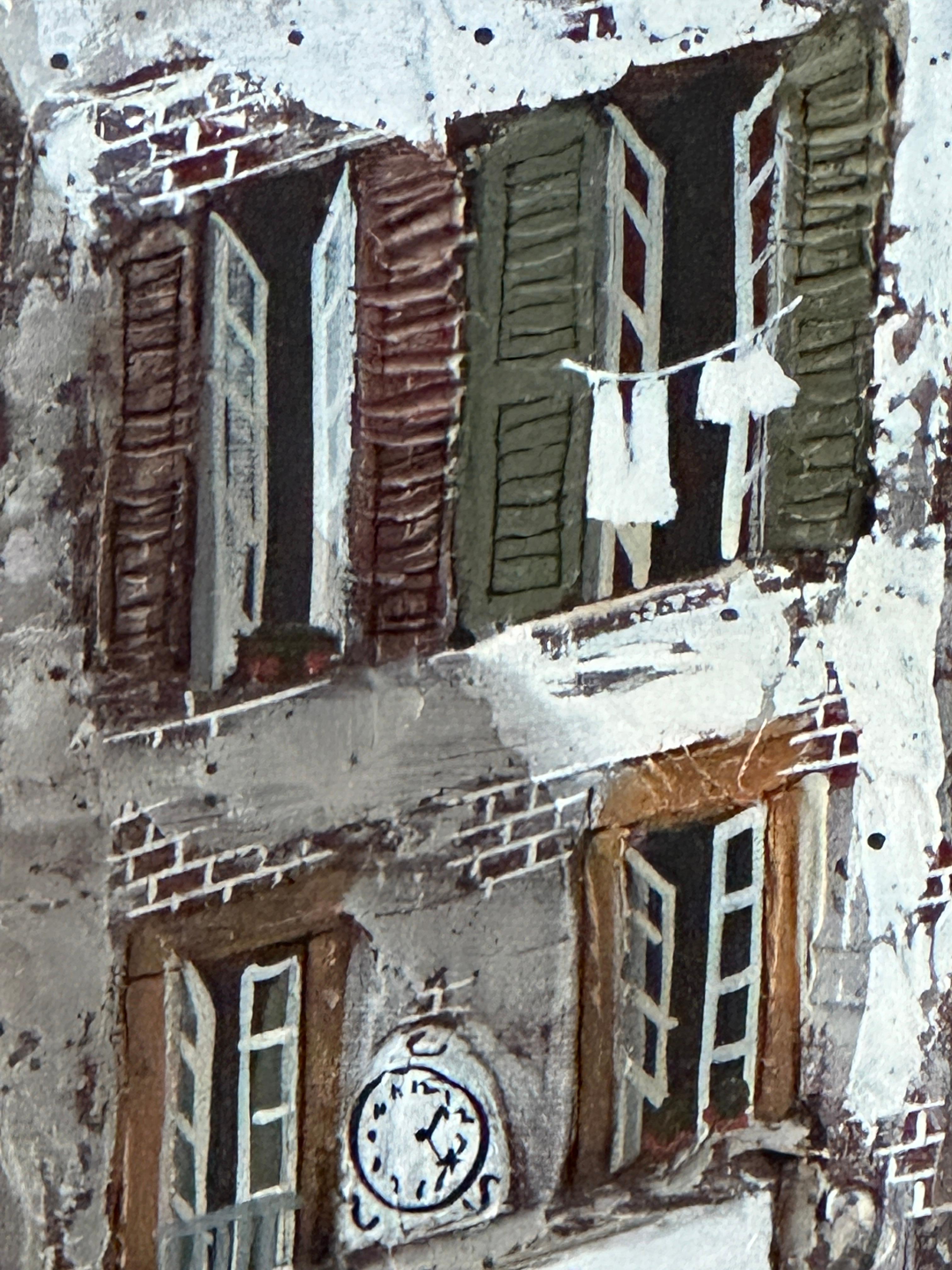 „Parisian Street“, Stadtlandschaft, Öl auf Leinwand von Robert Farrington im Angebot 4