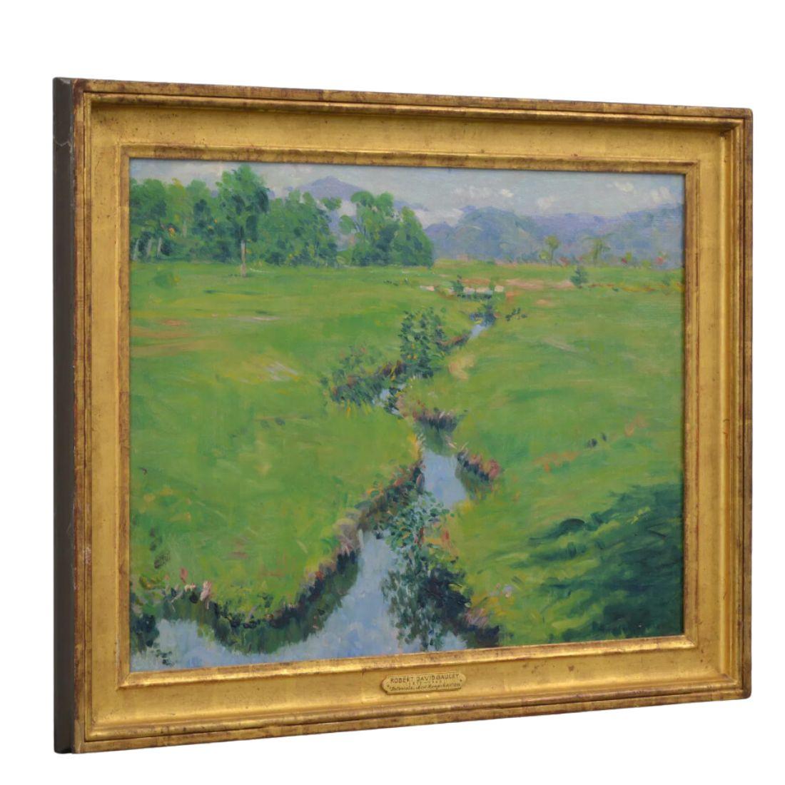 Robert David Gauley Gerahmte Landschaftsmalerei (Unbekannt) im Angebot