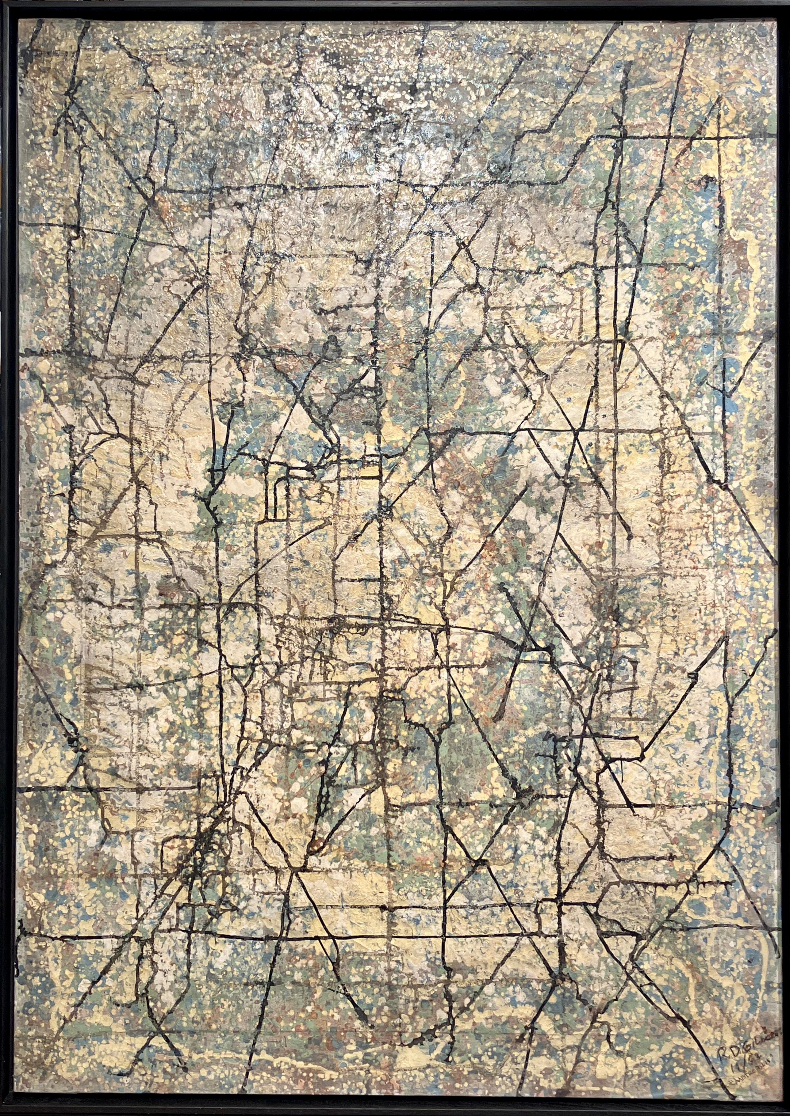 Importante dipinto giovanile dell'artista di Spokane, WA, Robert Gilmore, intitolato Metropolis - Painting di Robert David Gilmore