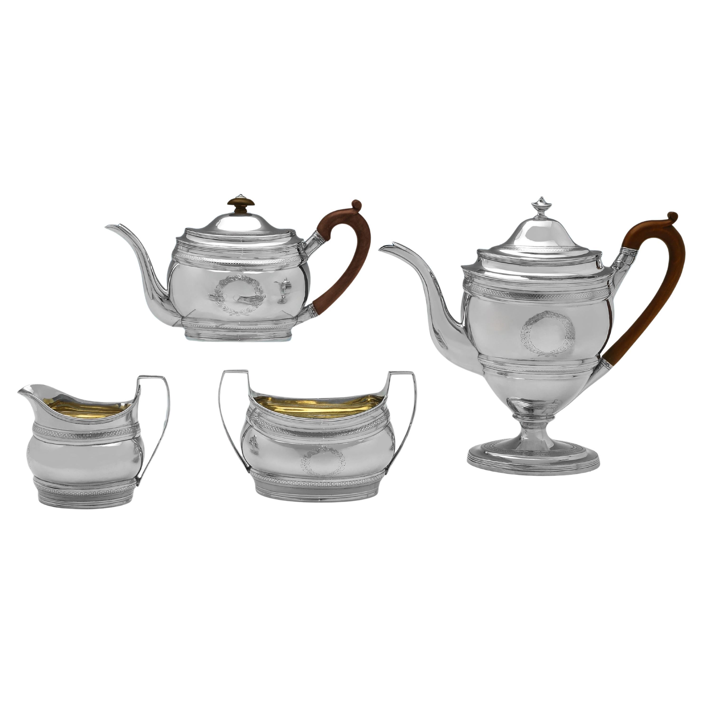 Robert
David Hennell service à thé en argent George III poinçonné 1799