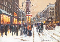 Parisian Winter Street Scene