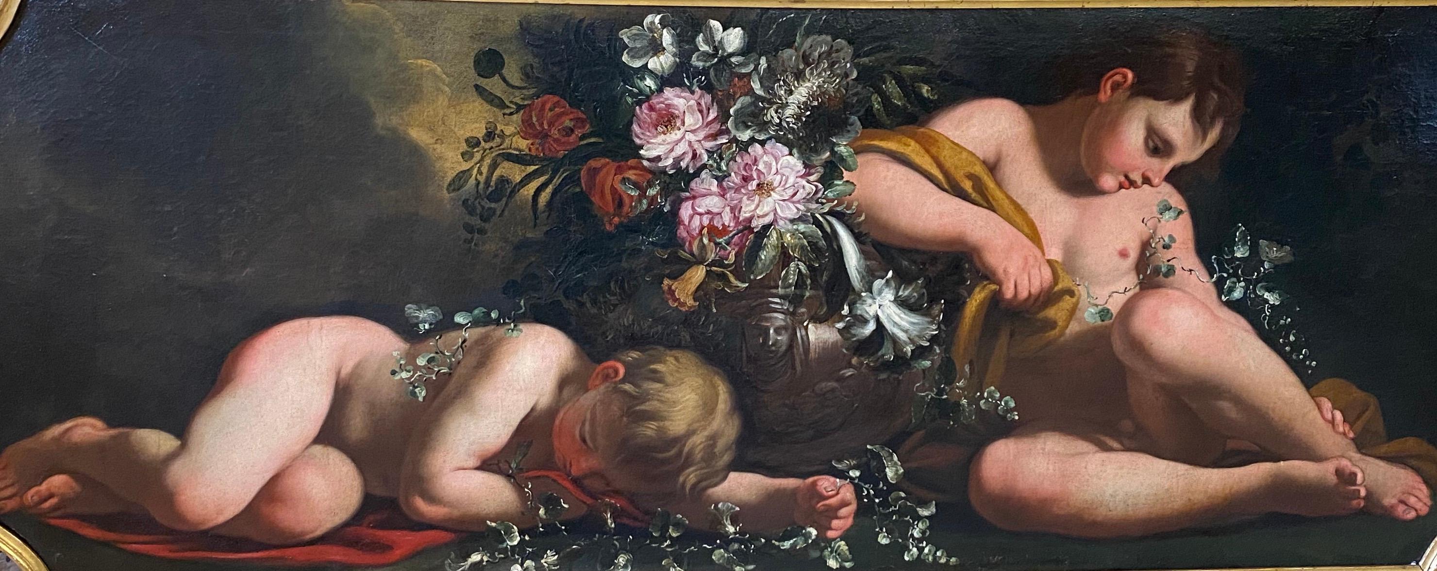 Two Exceptional Italian 18th Century Still-Life Paintings by Robert de Longe - Black Figurative Painting by Robert de Longe 