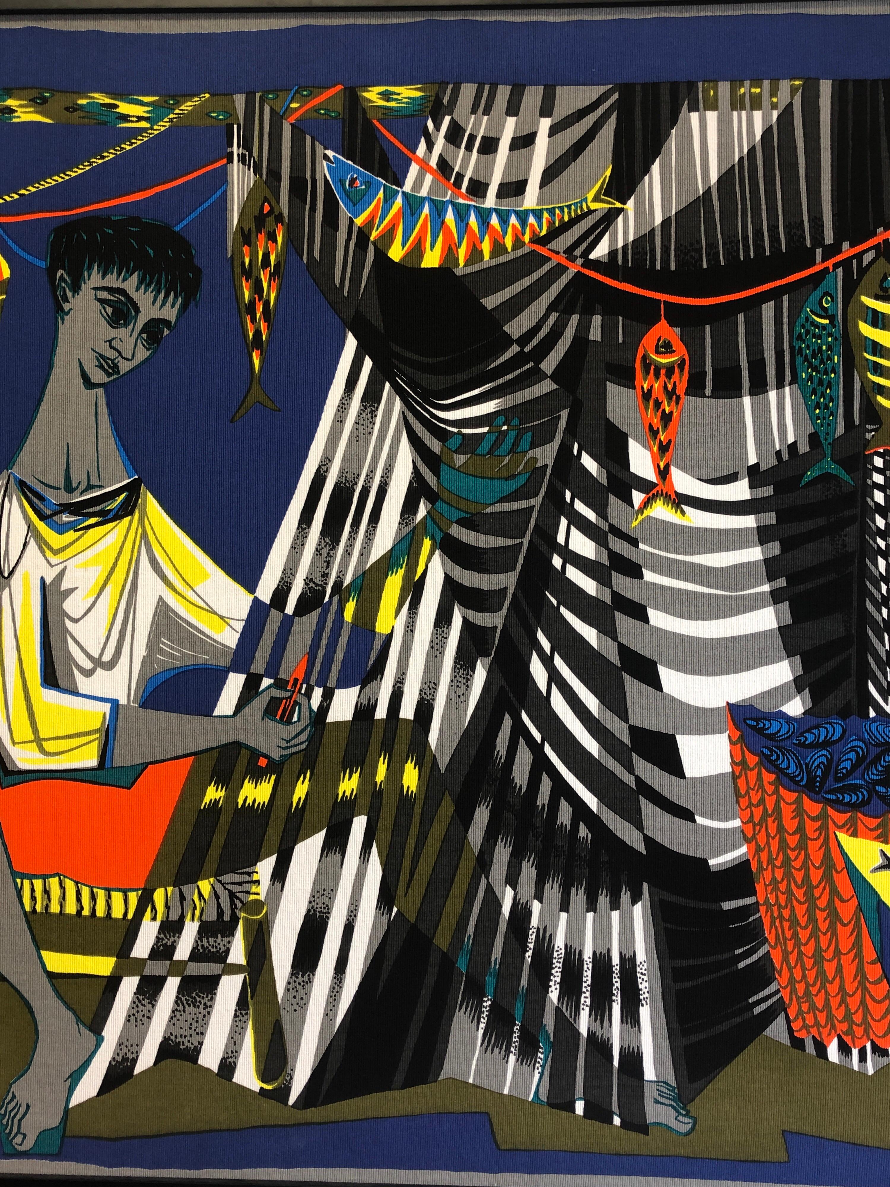 Robert Debieve Colorful Wall Hanging Tapestry In Good Condition In Miami, FL