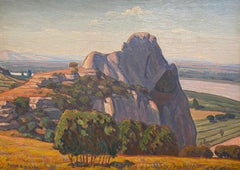 La Montagne Rose, French Post-Impressionist Oil Landscape