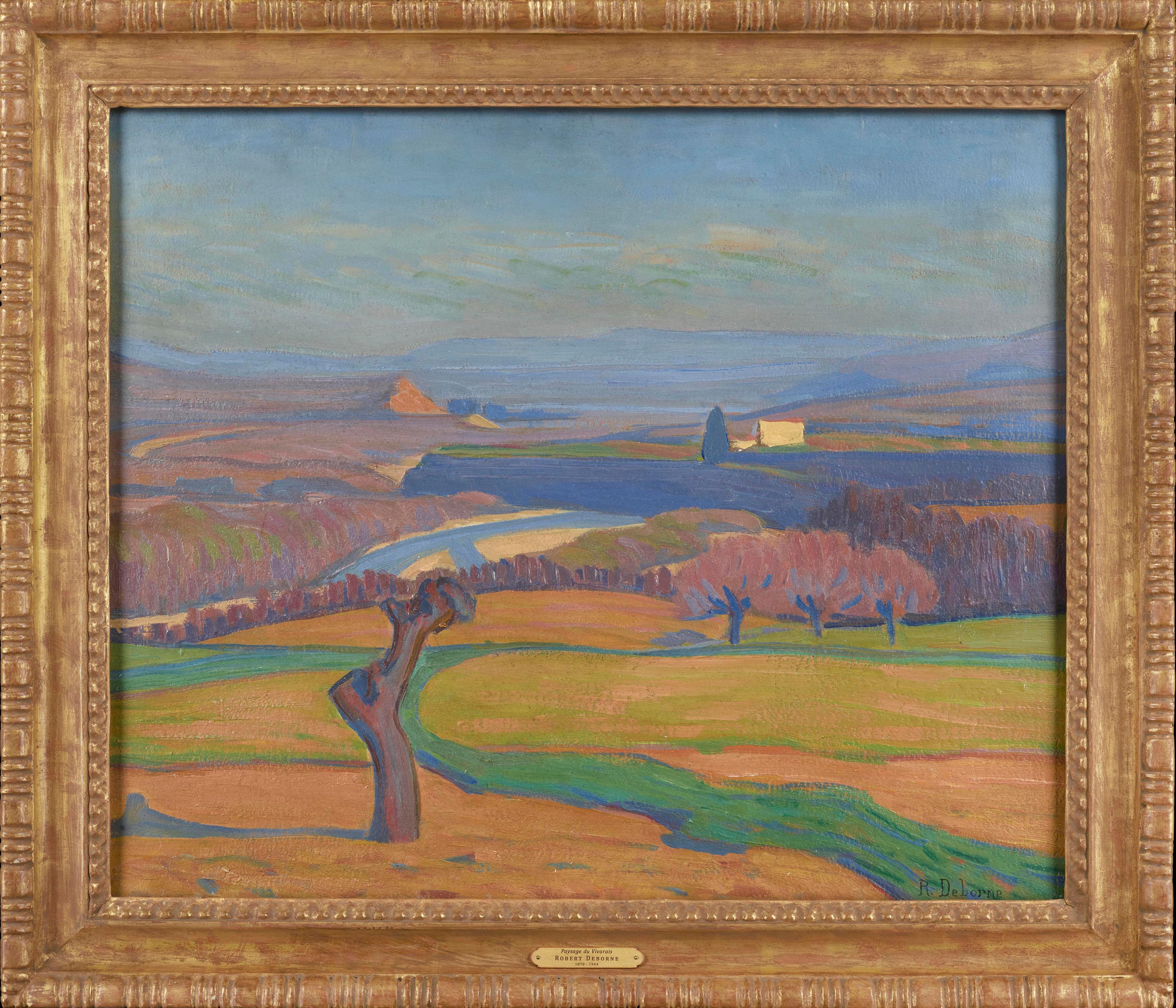 Paysage du Viviers, französisches postimpressionistisches Ölgemälde